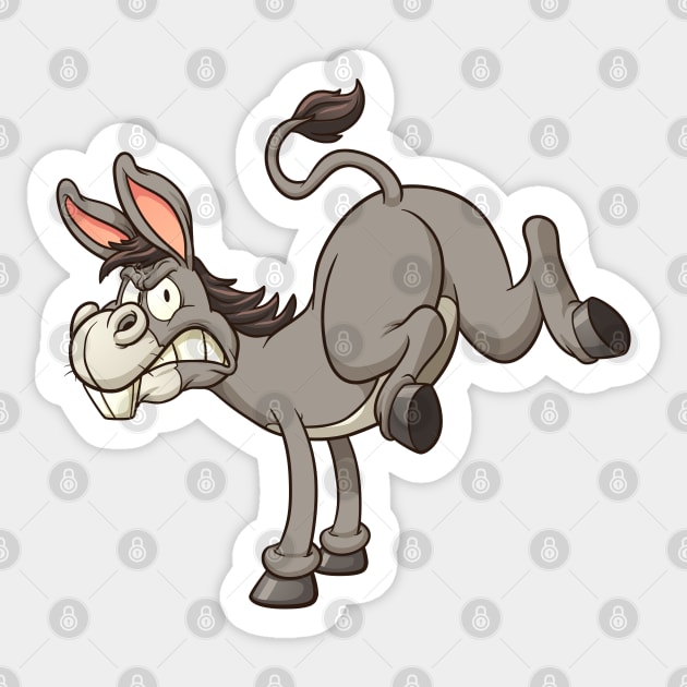 Donkey Kick Sticker by memoangeles